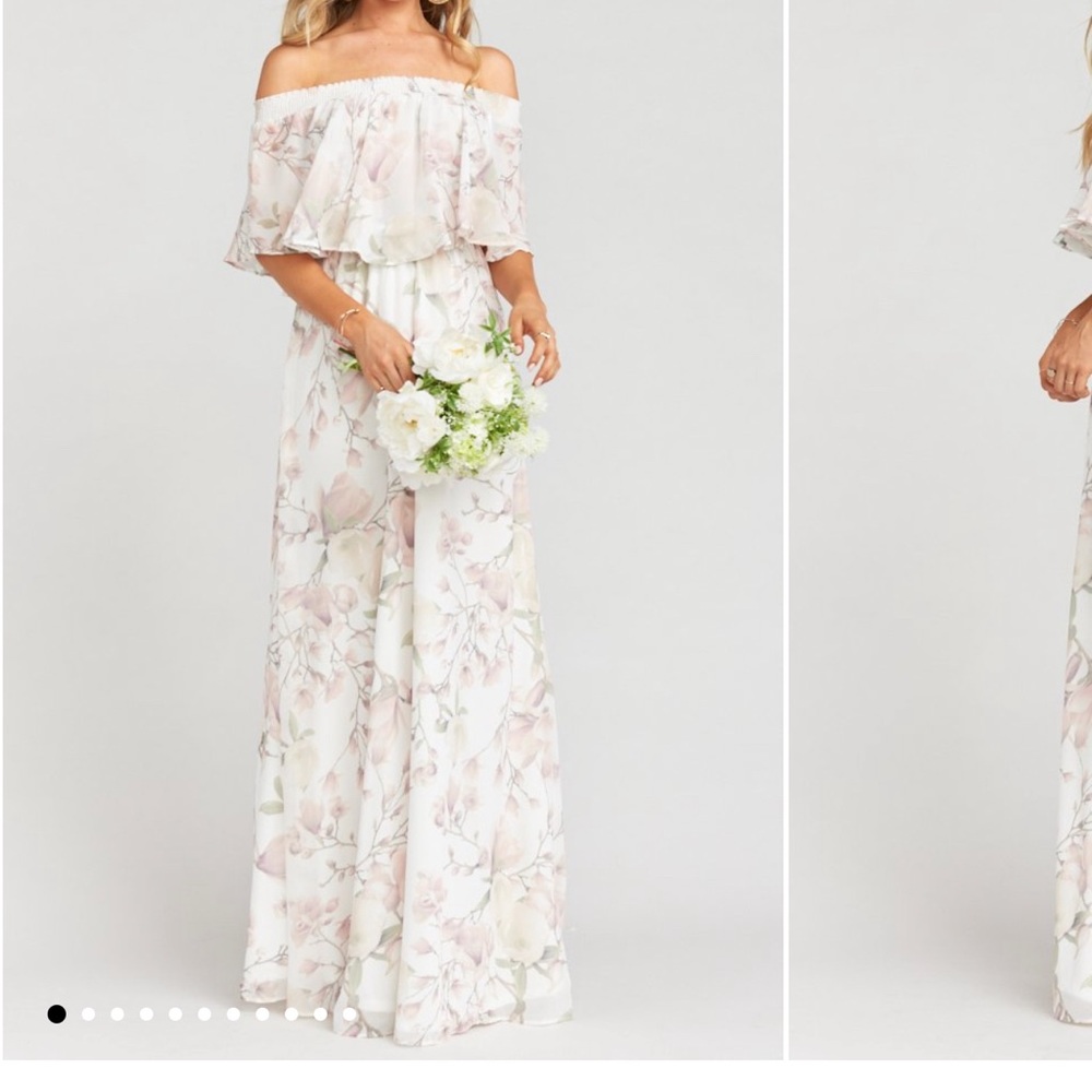 Show me your mumu off the shoulder dress